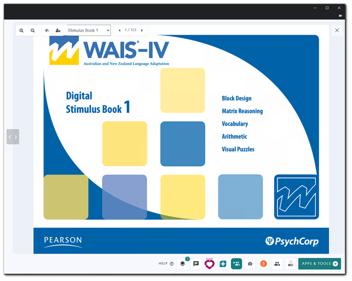 How to Install and Use the Pearson Wais-IV A&NZ Stimulus Book on Coviu 1-1