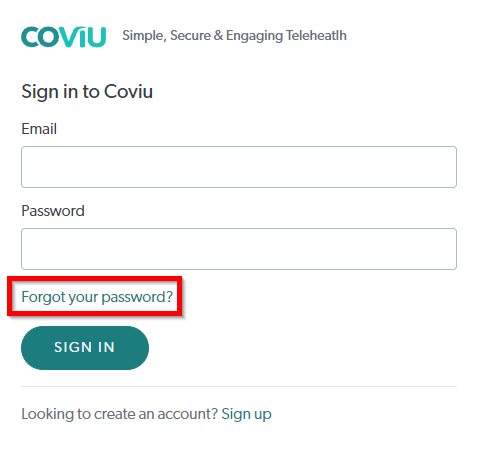 How to Reset Your Coviu Password