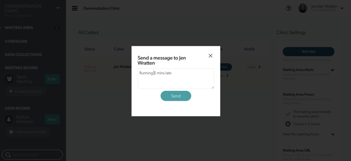 Waiting room message