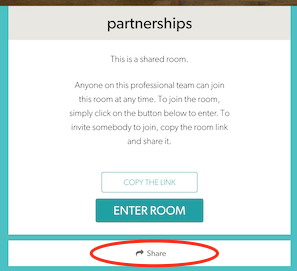 Coviu Room Share Button