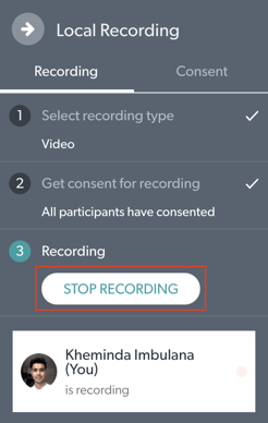 Stop Recording Button
