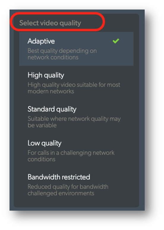 Changing Your Video Quality Settings