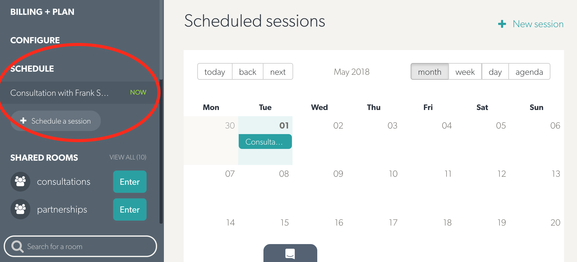 Session Scheduling