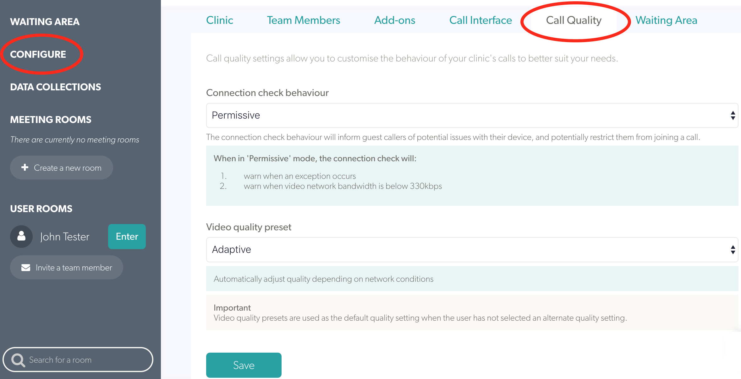 call ended because of network connectivity issues.