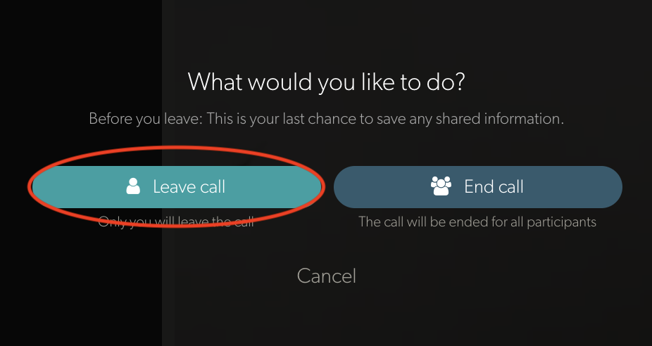 Patient leave call options
