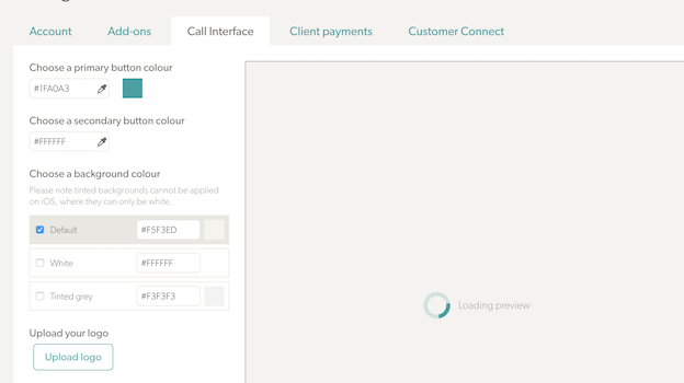Call interface