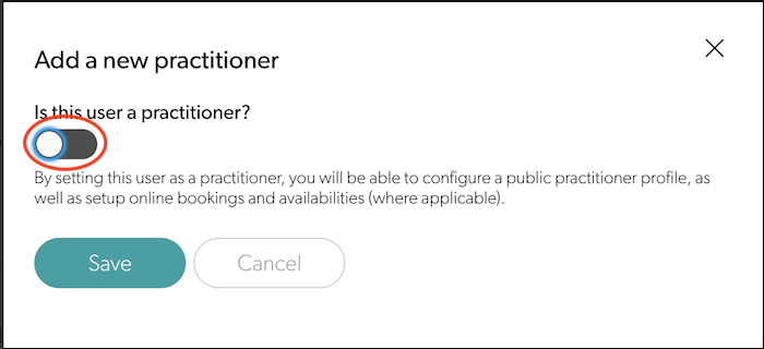 Practitioner Toggle